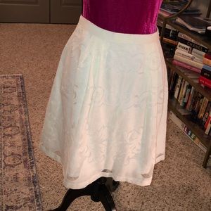 J Crew white lace skirt